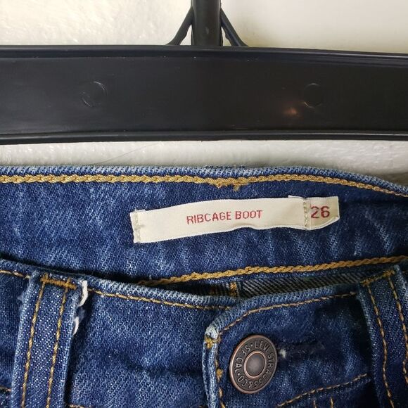 Levi Women's Ribcage Bootcut High-Rise Medium Denim Wash Jeans Size 26/Small - Picture 10 of 12